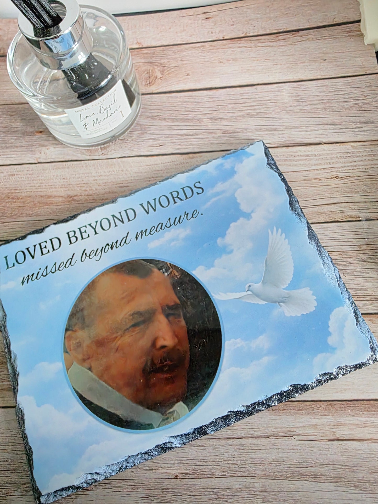 Personalised Memorial Photo Slate – 15×20cm