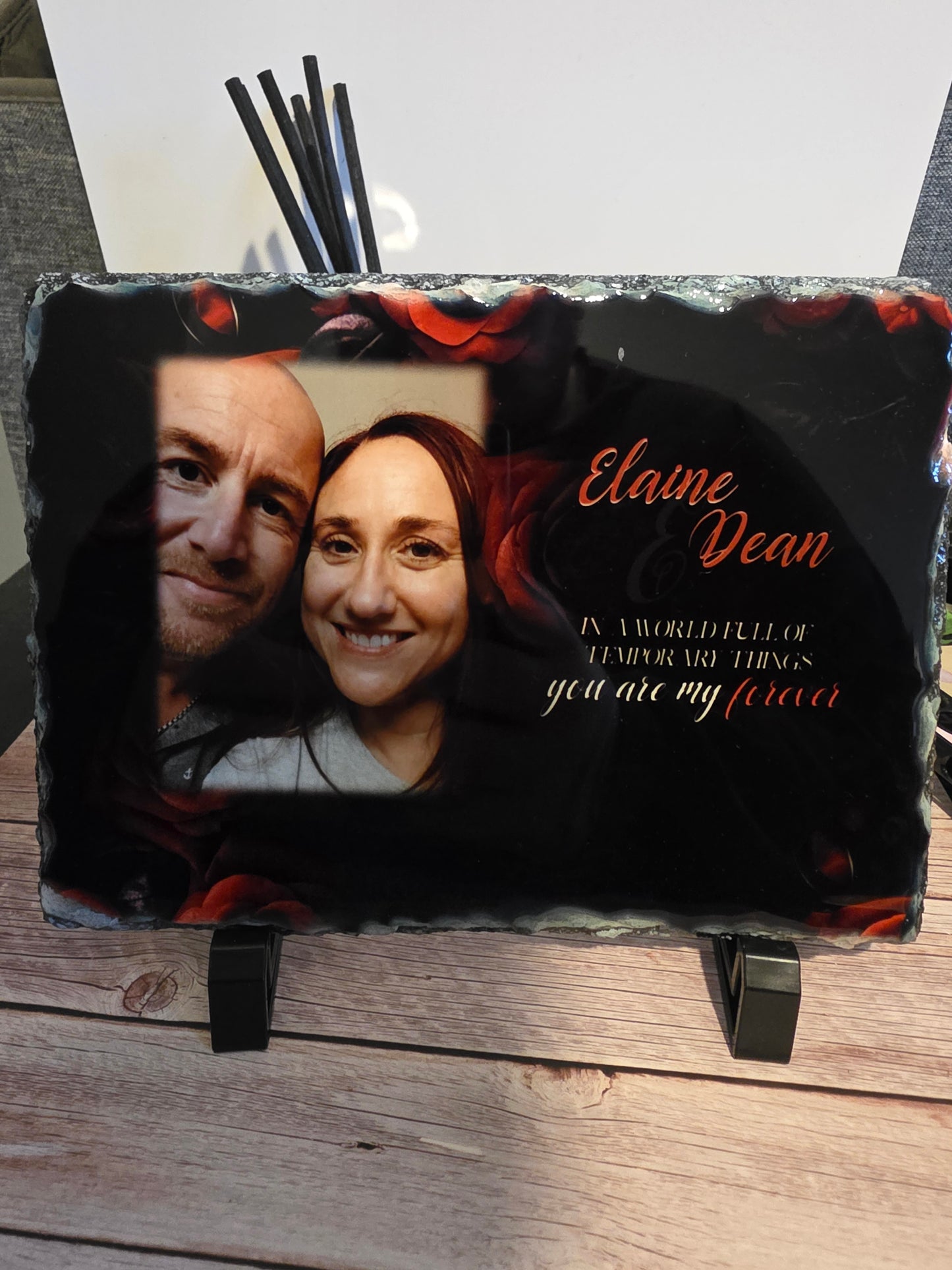 Personalised Couples Photo Slate Gift – 15x20cm