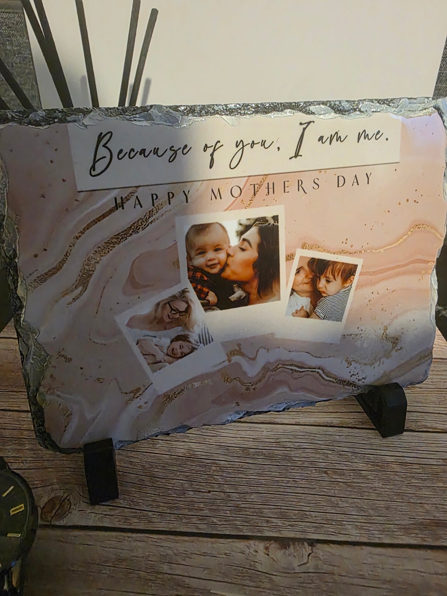 Personalised Mother’s Day Photo Slate Gift for Mum 15x20