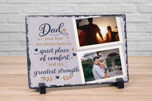 Happy Fathers Day 15x20cm Photo Slate