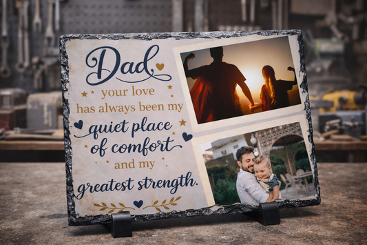 Happy Fathers Day 15x20cm Photo Slate