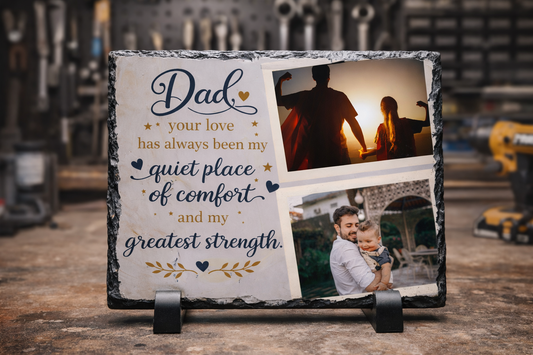 Happy Fathers Day 15x20cm Photo Slate